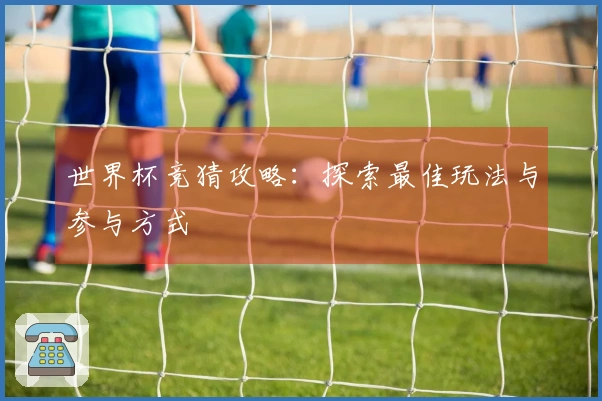 世界杯竞猜攻略：探索最佳玩法与参与方式