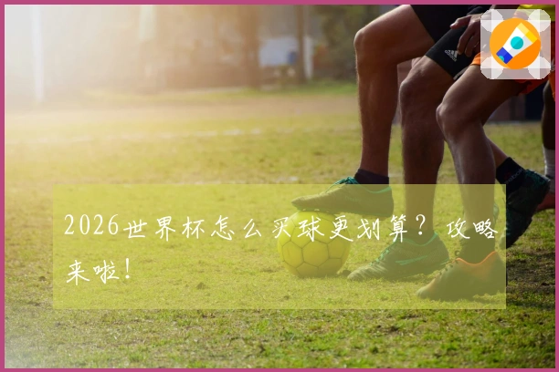2026世界杯怎么买球更划算？攻略来啦！